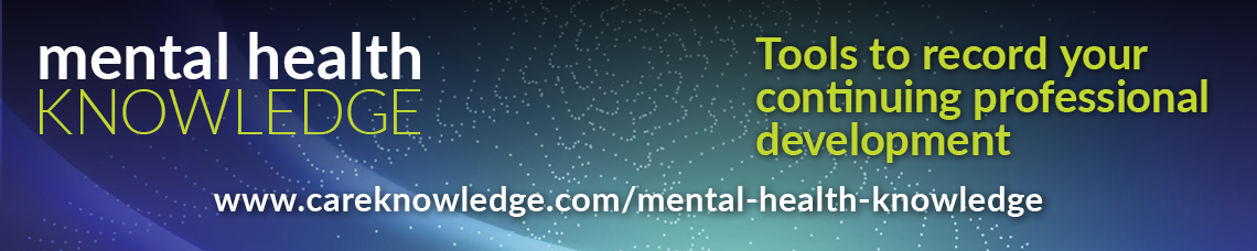 Mental Health Knowledge banner - Tools to record your continuing professional development